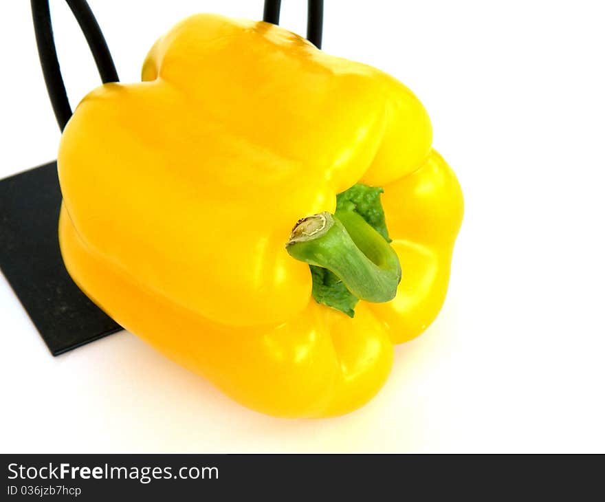 Sweet pepper yellow fragrant healing with green tail