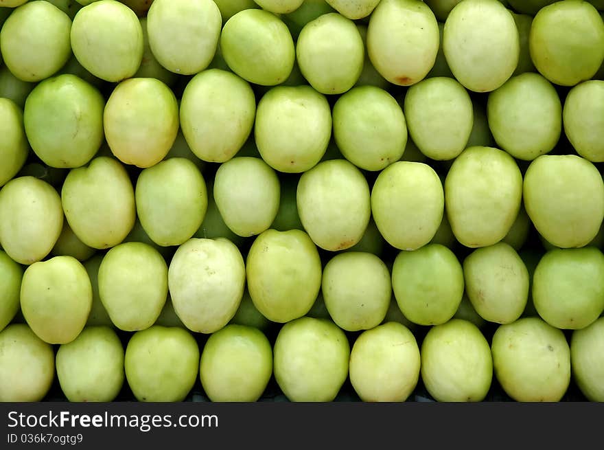 Group of fresh jujubes in market