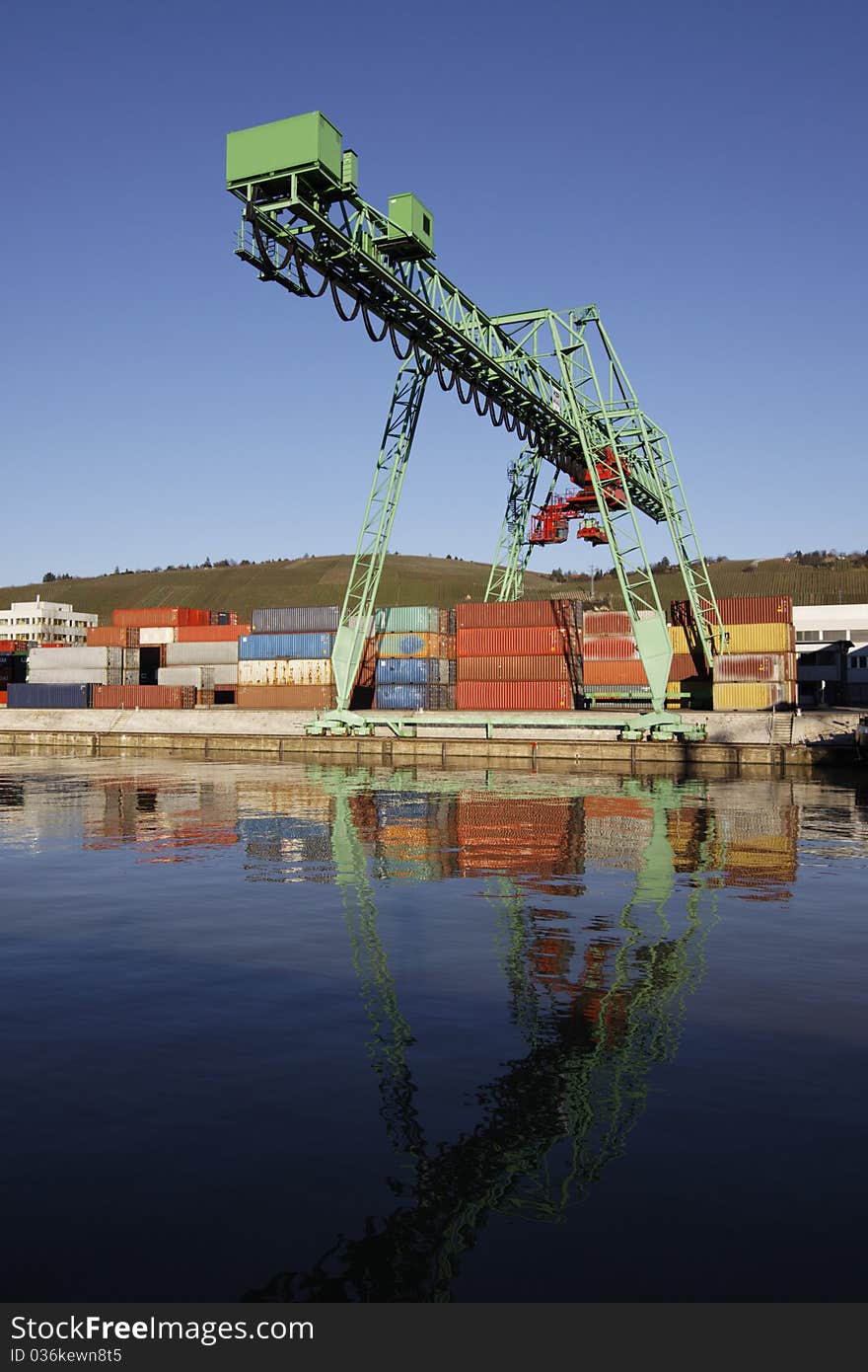 Port on the Neckar in Stuttgart, Germany