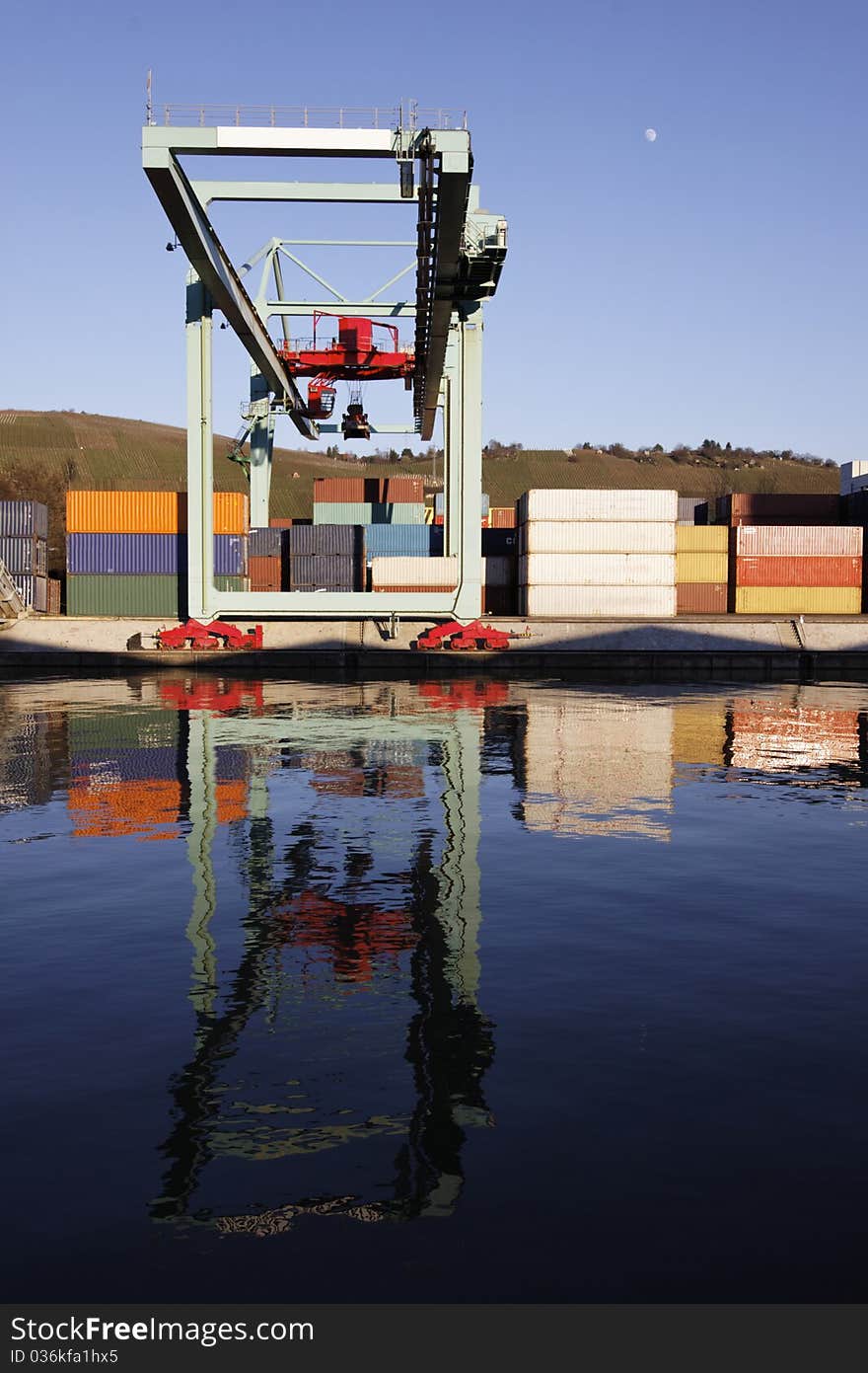 Port on the Neckar in Stuttgart, Germany