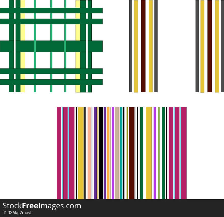 Three samples of patterns for textile. Three samples of patterns for textile