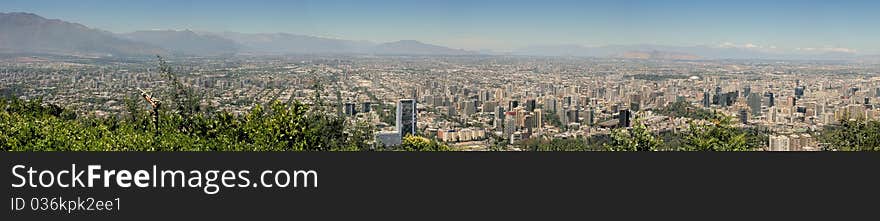 Panoramic of Santiago