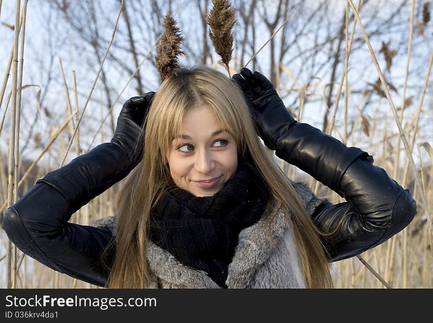 Girl having fun outdoor