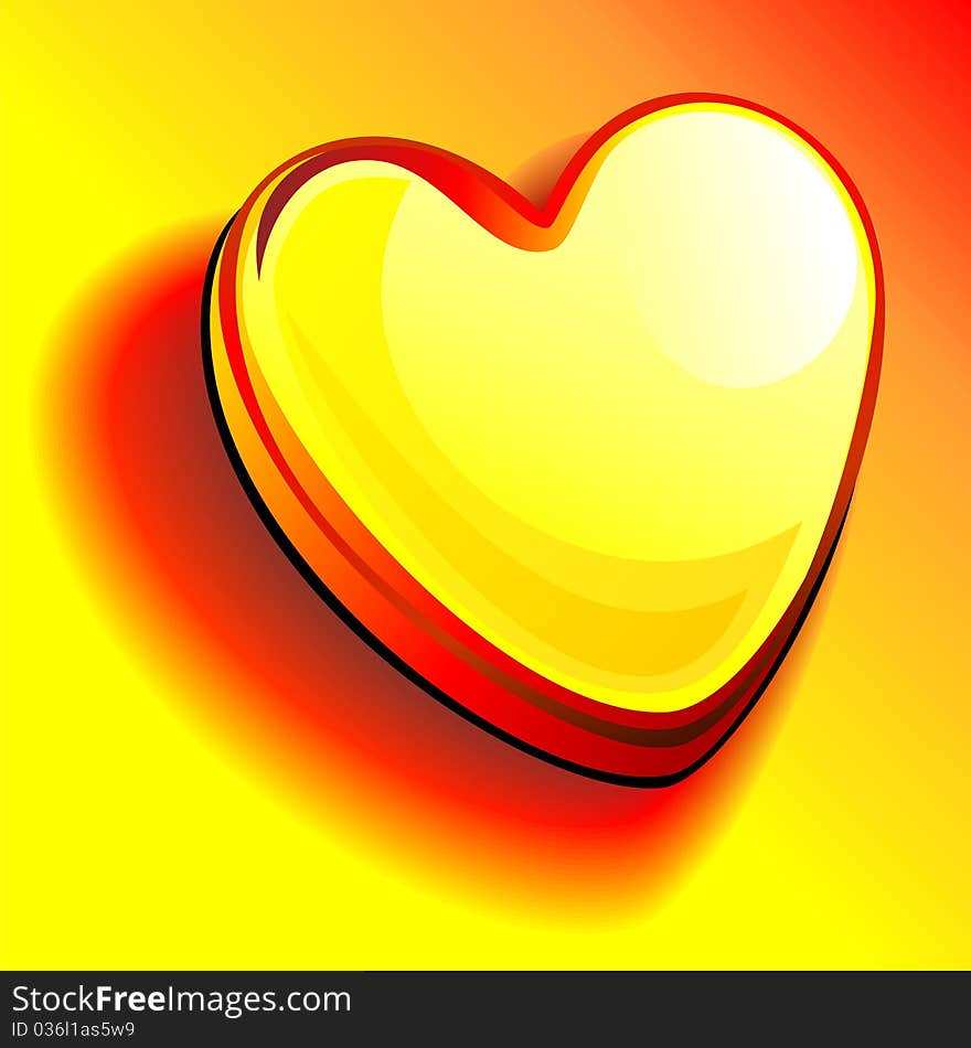 Vector Heart of gold