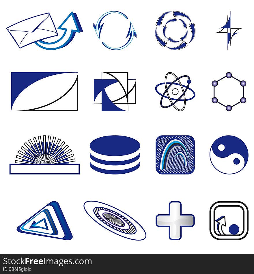 Set of symbols for the business