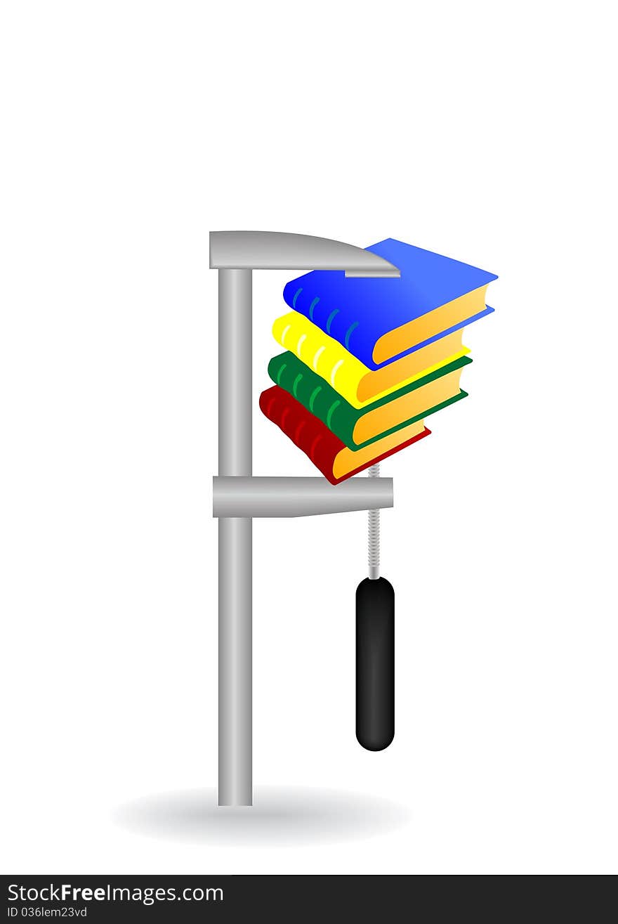 illustration of the book clamped by a clip