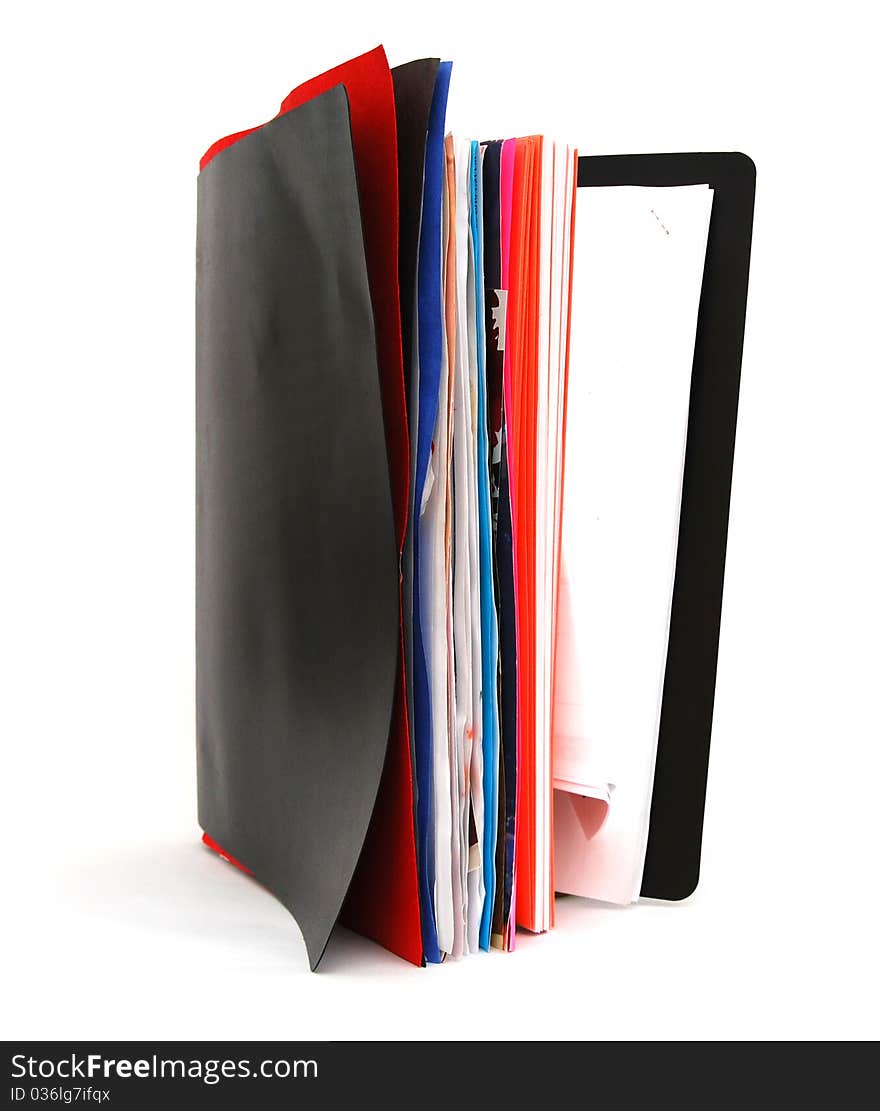 An assignment binder book isolated background