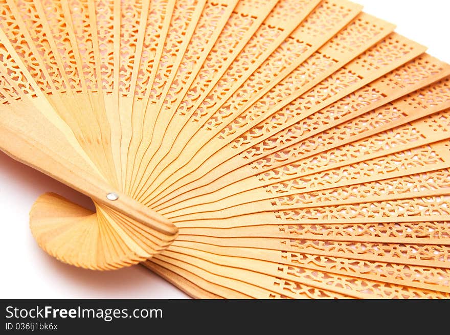 Asian fan isolated on white background