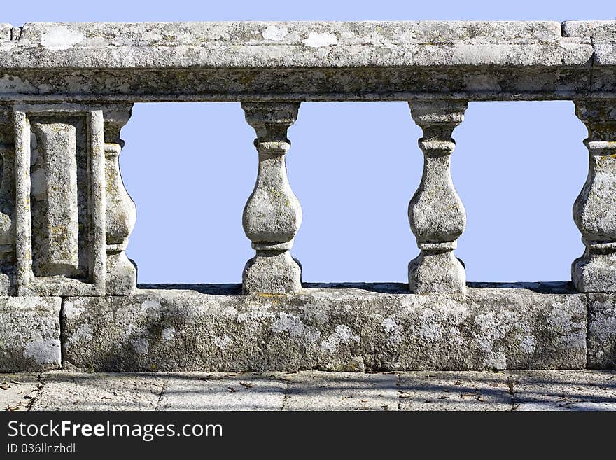 Old stone railing