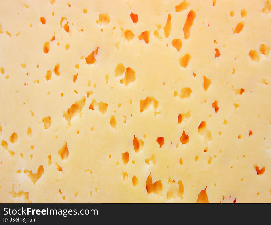 Piece of cheese isolated on a white background