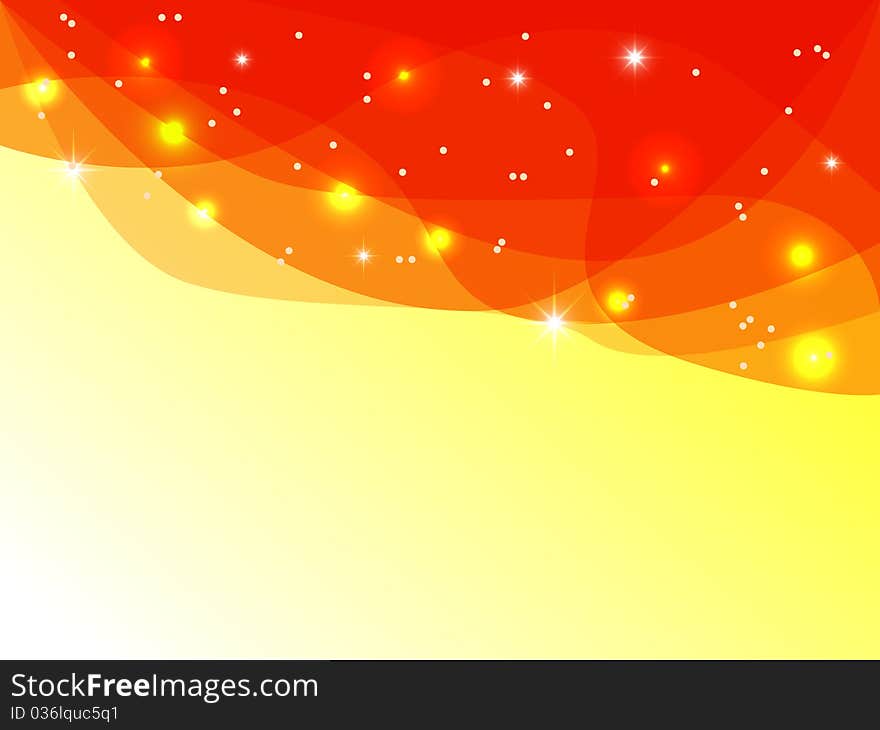 Vector yellow abstract background with bright light. Vector yellow abstract background with bright light