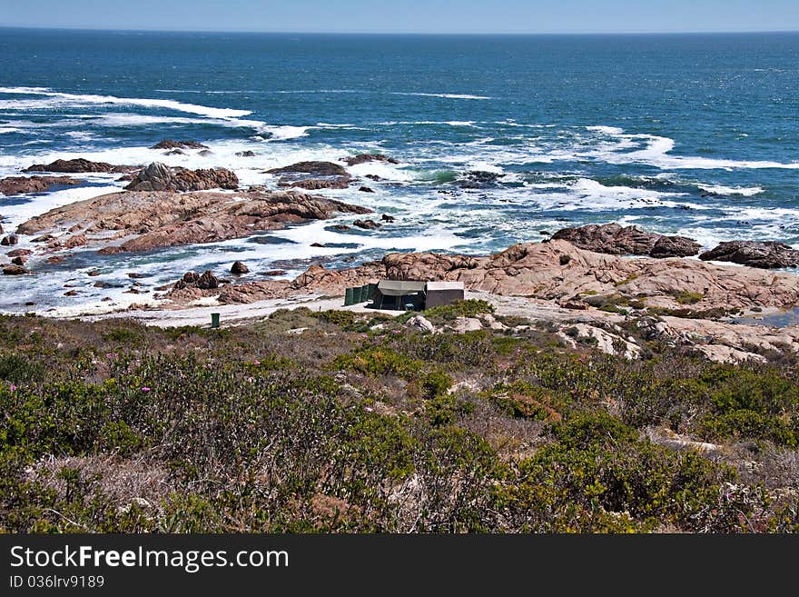 Camping vacation at the seashore