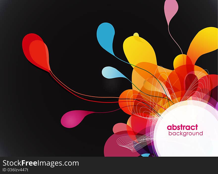 Abstract colored background. Vector art