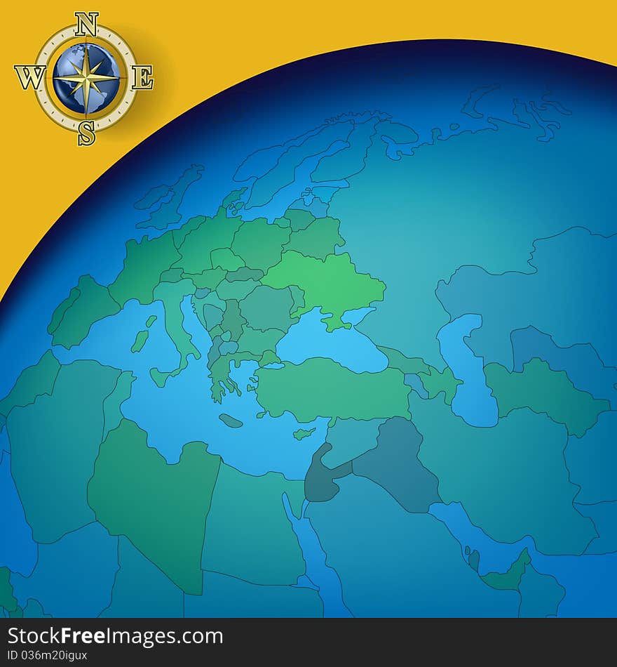 Abstract business background with earth map