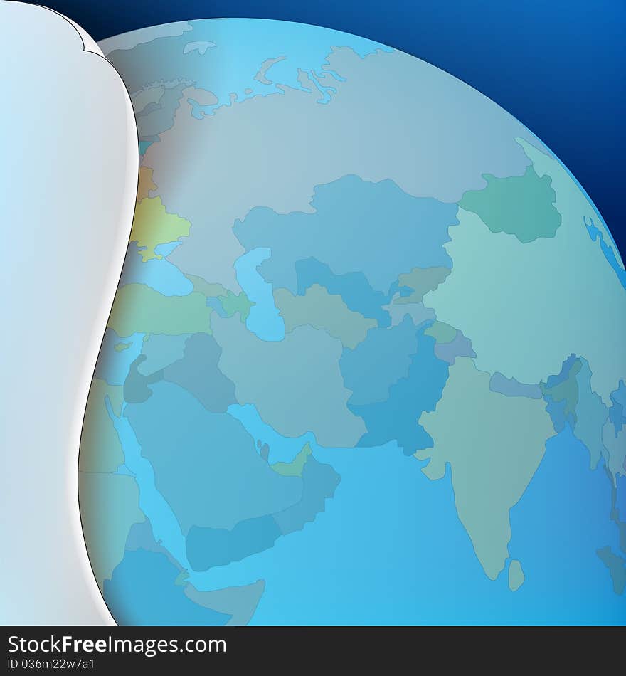 Abstract background with globe and asia map. Abstract background with globe and asia map