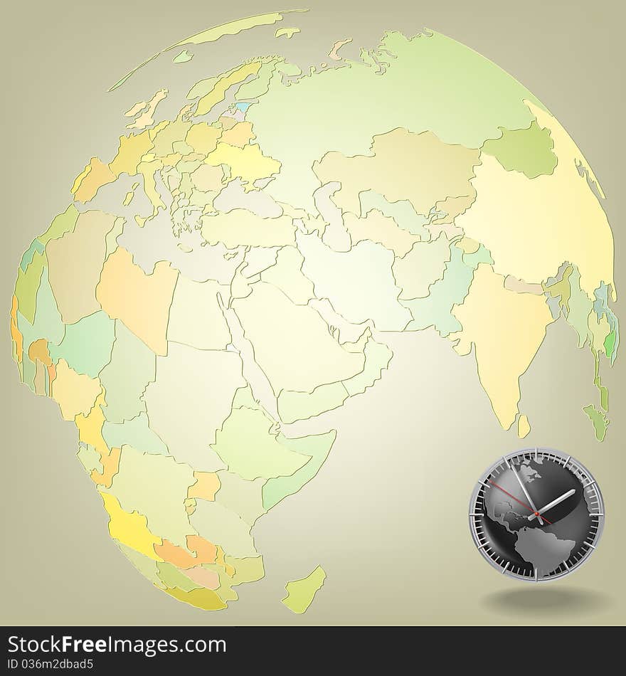 Abstract background with globe