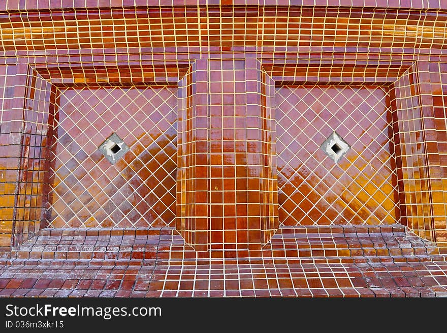 Brown square wall of building