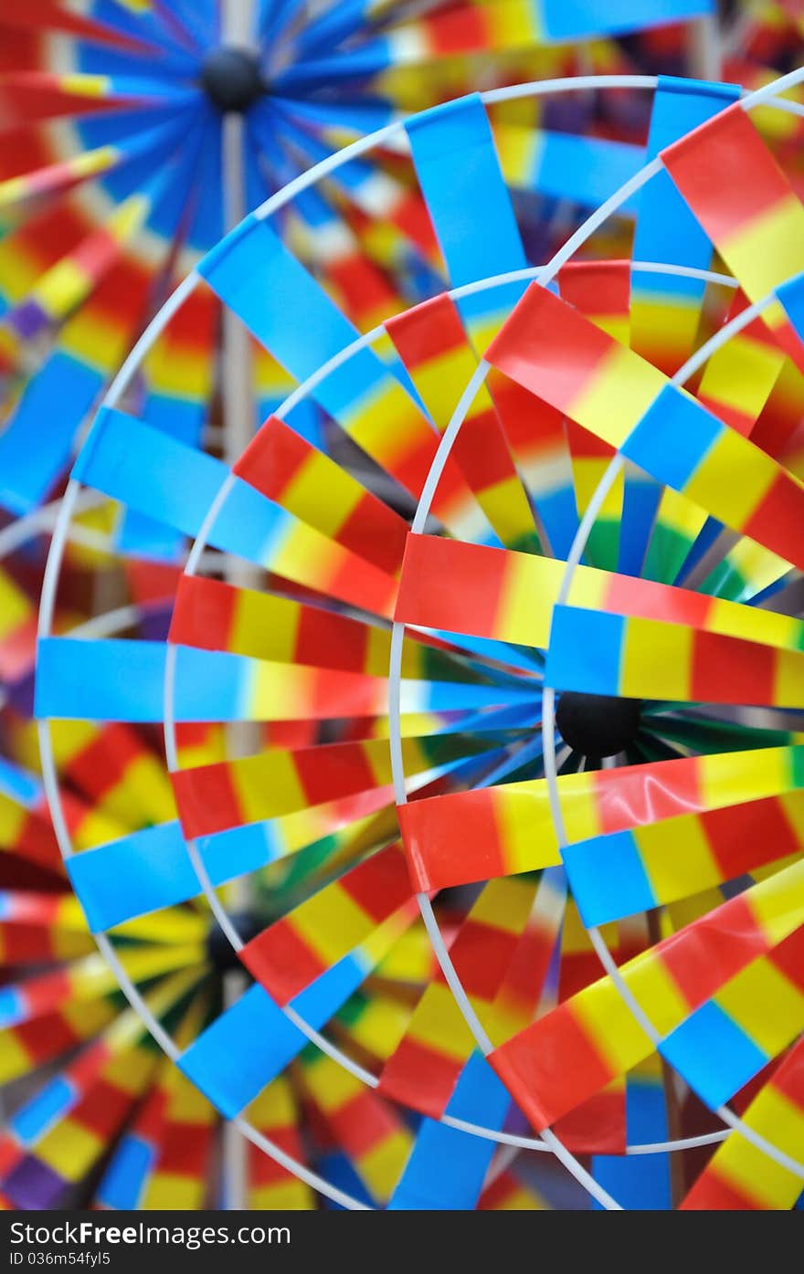 Colorful pinwheel toys pattern