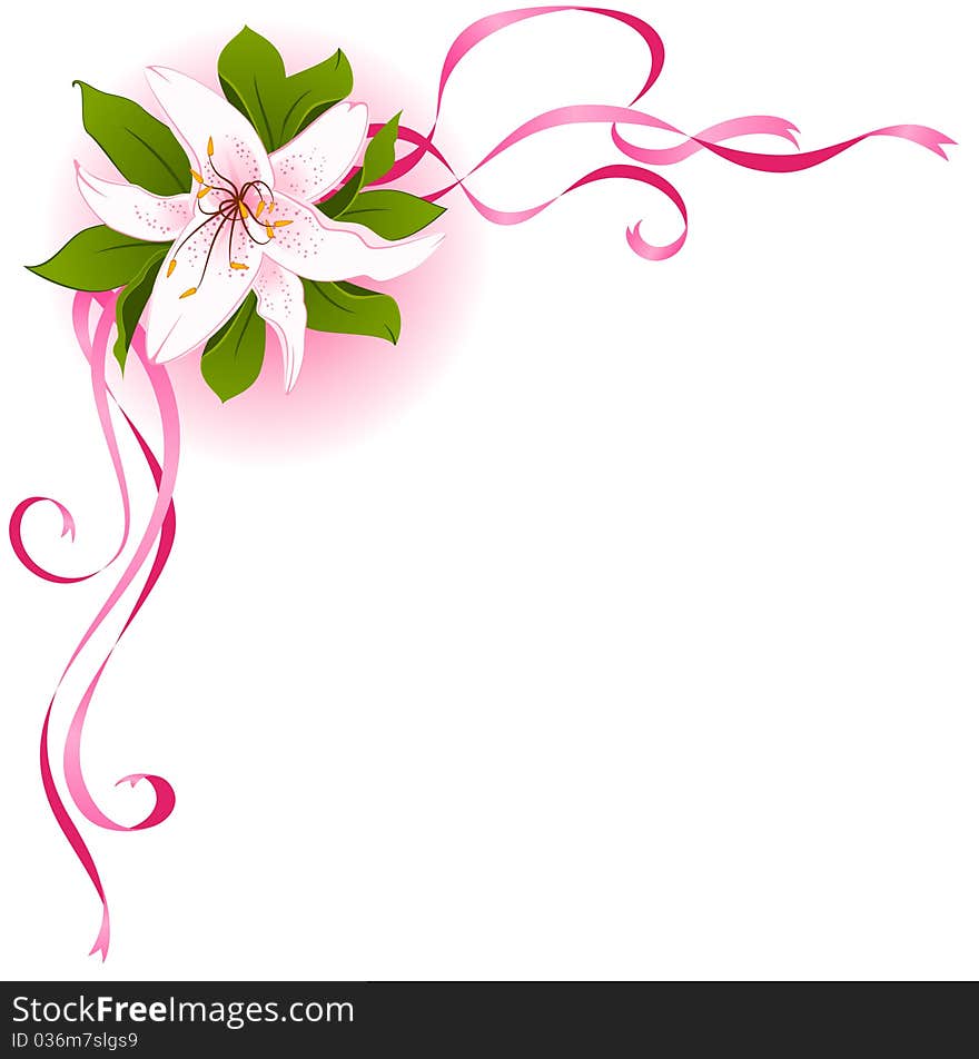 Beautiful Lily Design Element