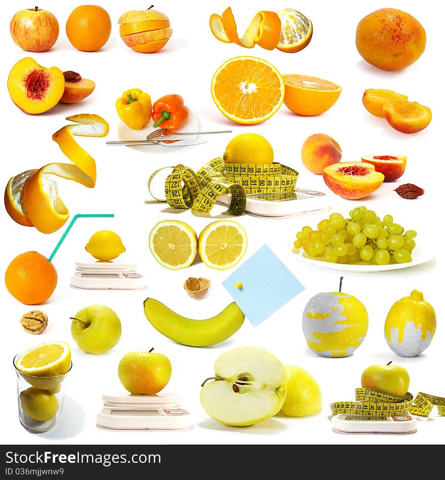 Fruits and juice