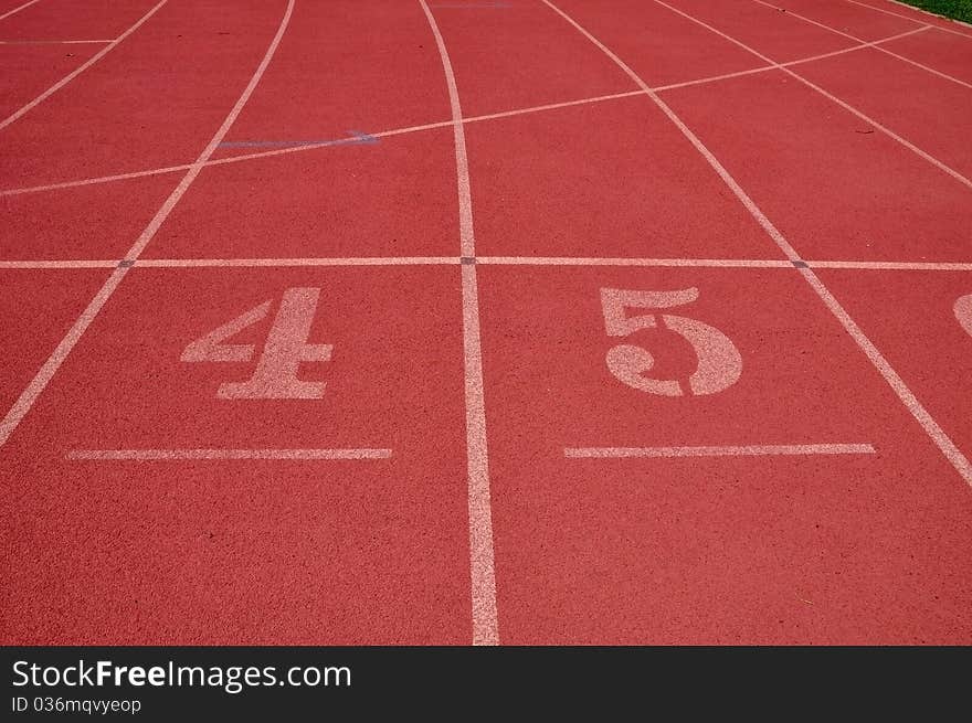 Number 4 and 5 running lane. Number 4 and 5 running lane