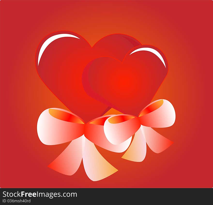 Heart background with red swirls. Heart background with red swirls