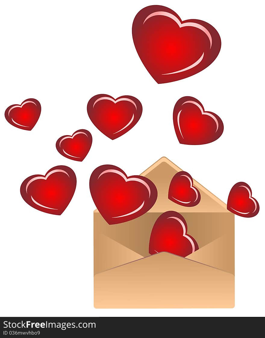 Envelope With Hearts