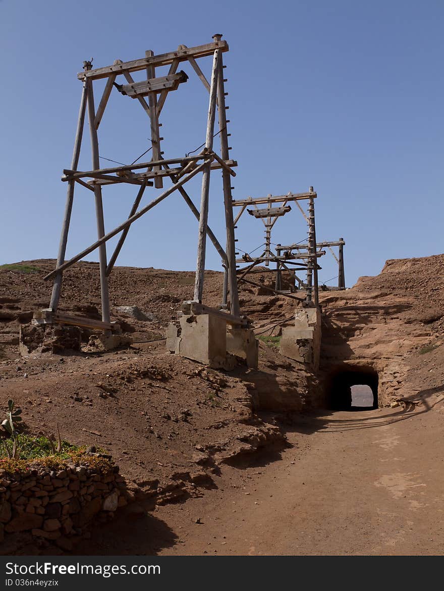 Saline in Sal on Cabo Verde. Saline in Sal on Cabo Verde