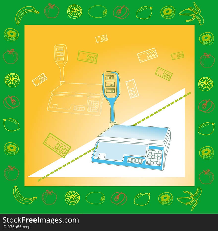 Stylized electronic scales for products