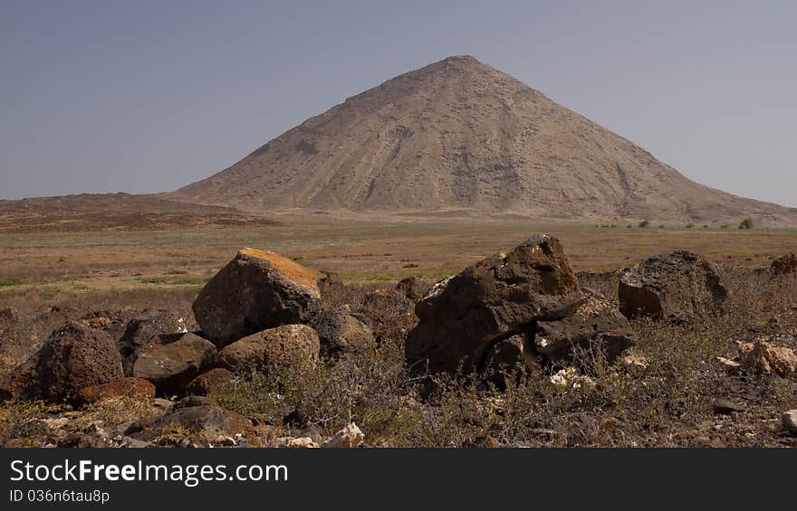 Stones in a rocky desert on Sal