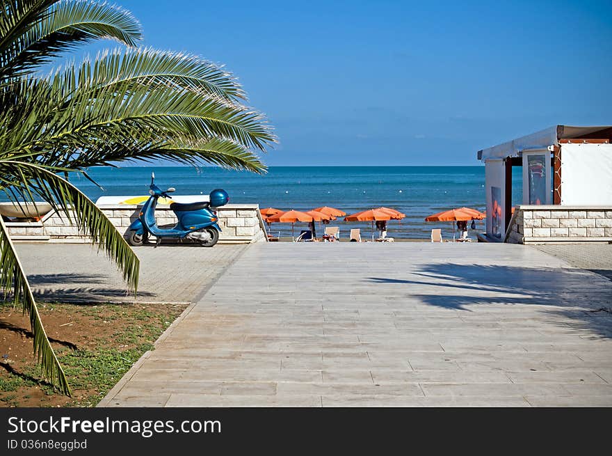 Walking to the beach