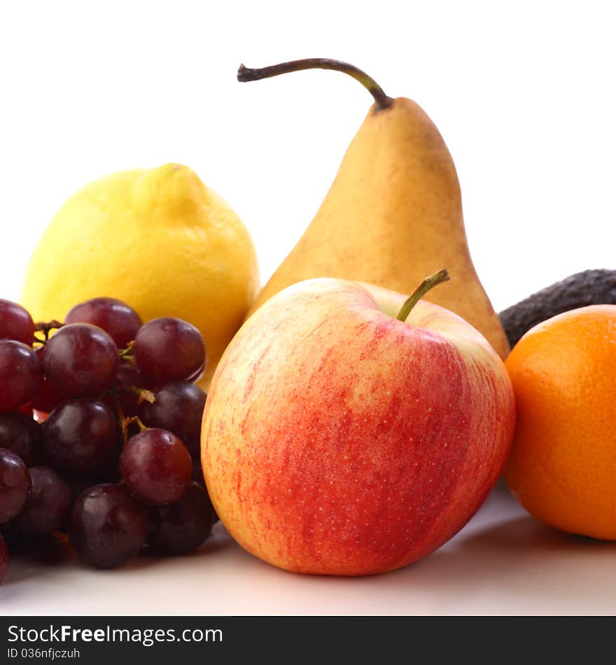 Six different kinds of fruits