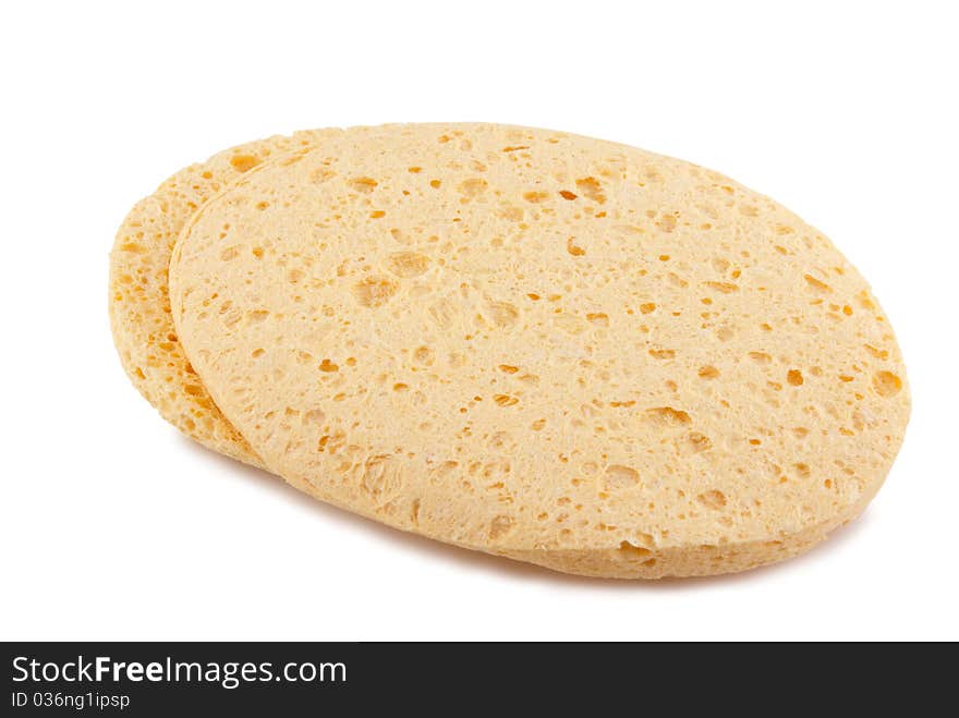 Cosmetic sponge isolated on a white background