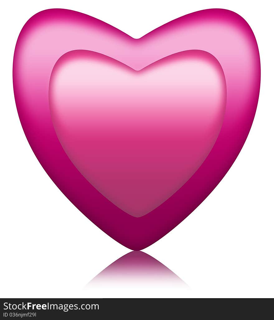 Pink heart inside another