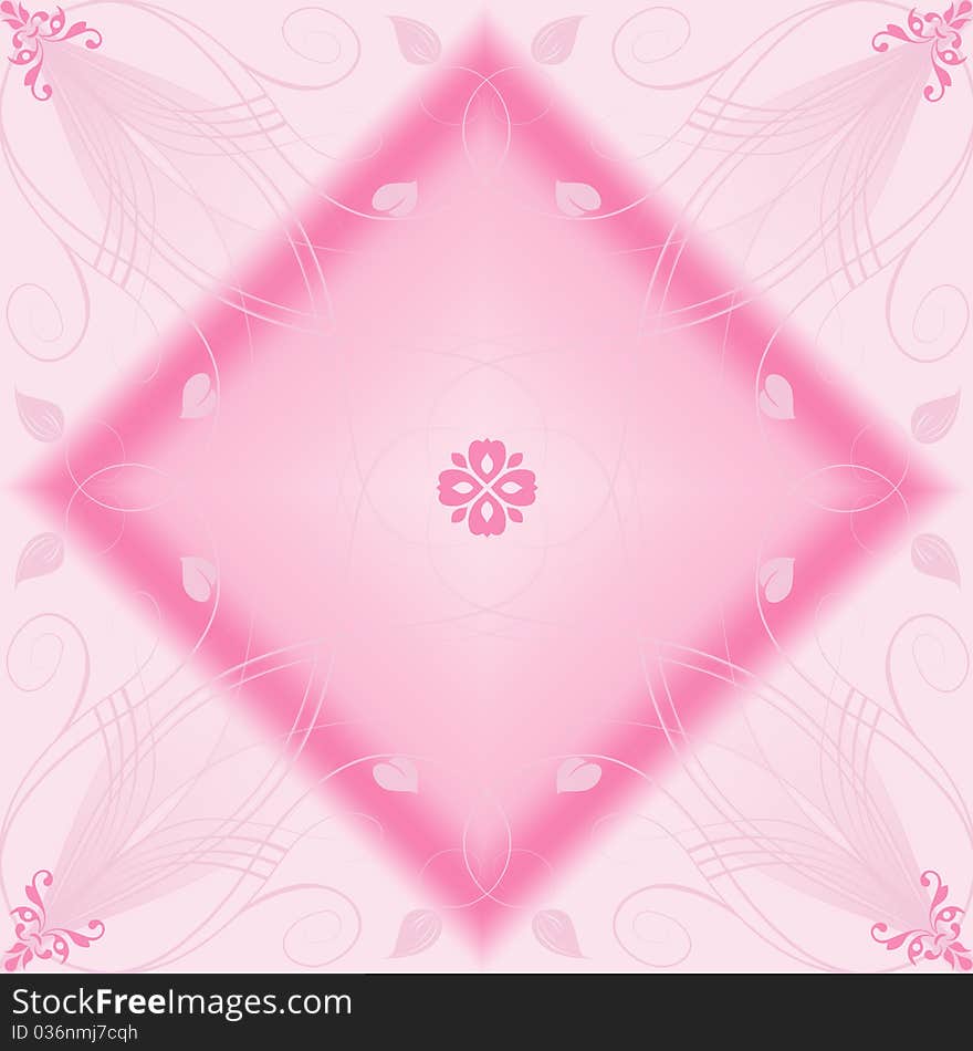 Abstract floral background of decorative tablecloth