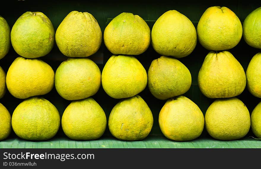 Pomelos Organized Into Layers