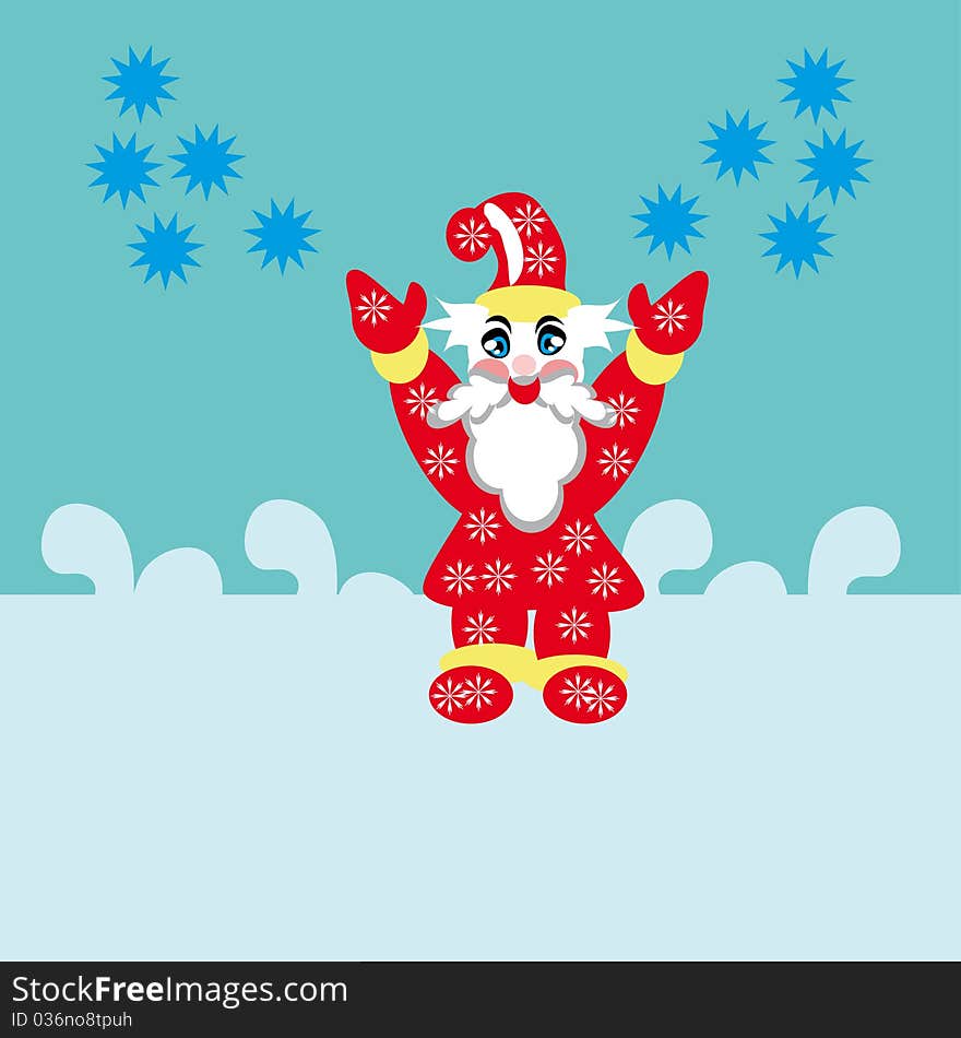 Santa is coming. Illustration. Clip-art