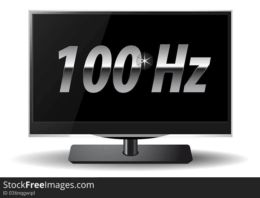 Picture of LCD TV with a 100Hz sign. Picture of LCD TV with a 100Hz sign