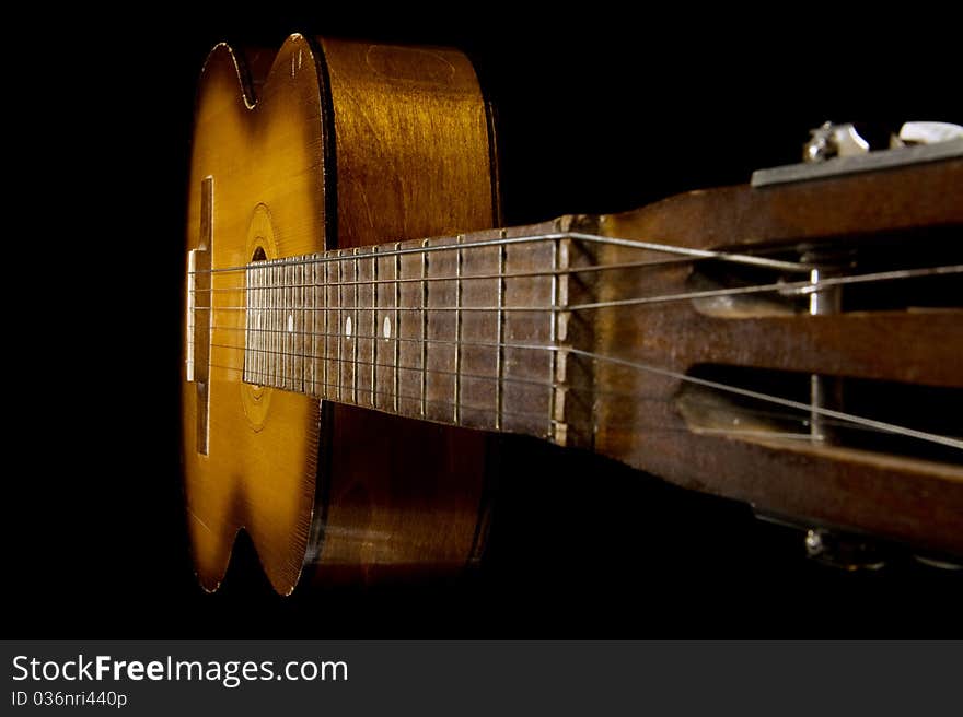 Guitar On Black Background