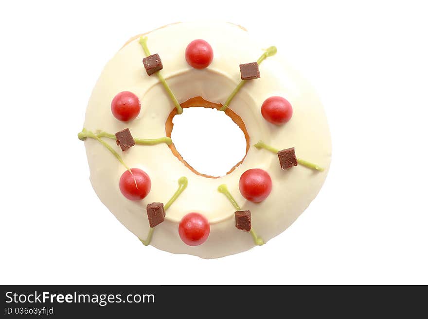 White Doughnut With Topping