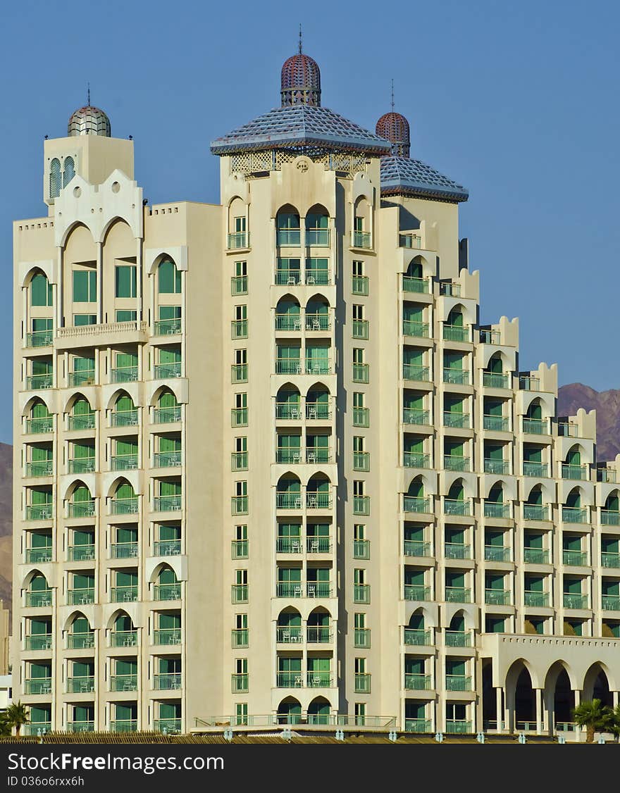 View On A Modern Building In Eilat, Israel