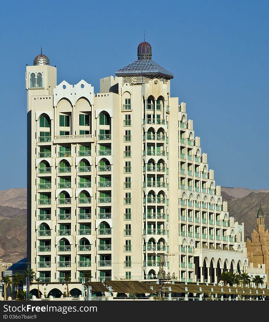 View On A Modern Building In Eilat, Israel