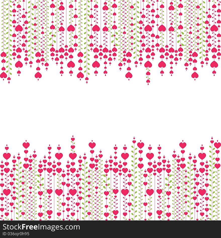 Valentine's  background with pink heart.  illustration. Valentine's  background with pink heart.  illustration