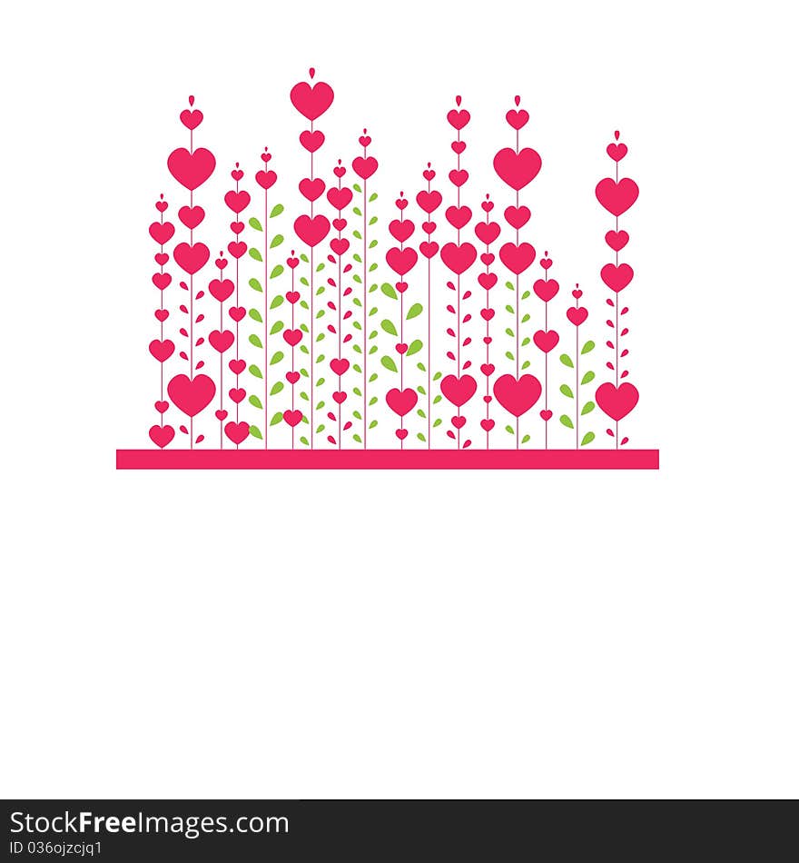 Valentine's background with pink heart. illustration. Valentine's background with pink heart. illustration