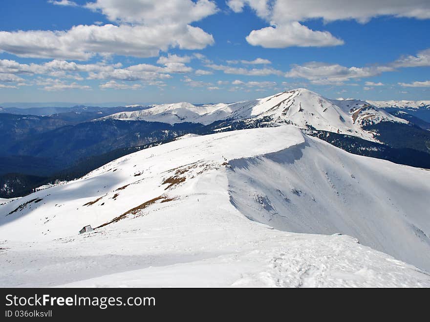 Winter in mountains