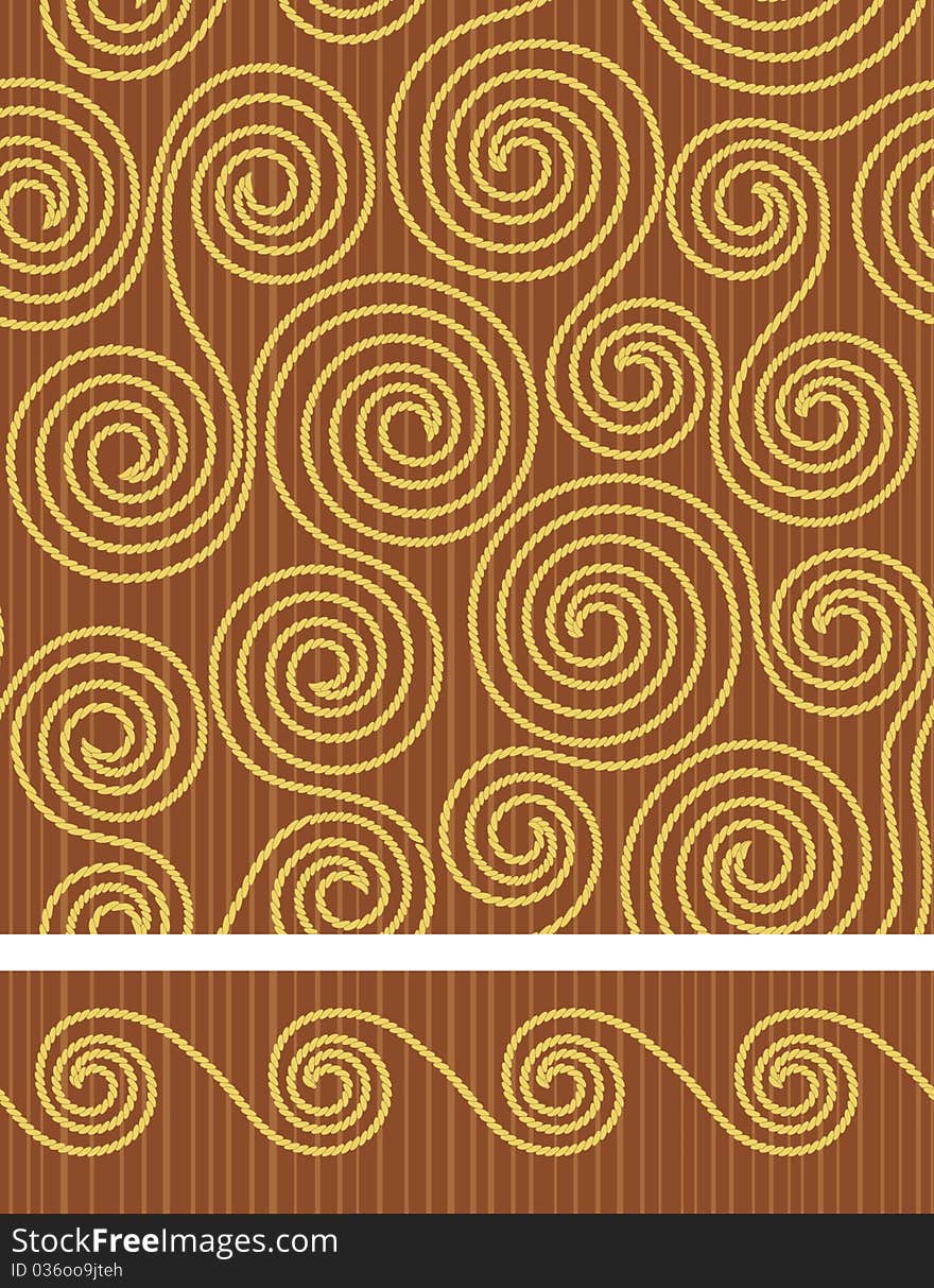 Seamless brown background with circle