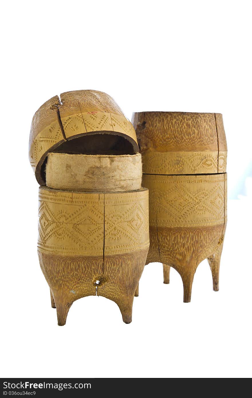 Traditional handmade birch casket of local Northern in Thailand. Traditional handmade birch casket of local Northern in Thailand