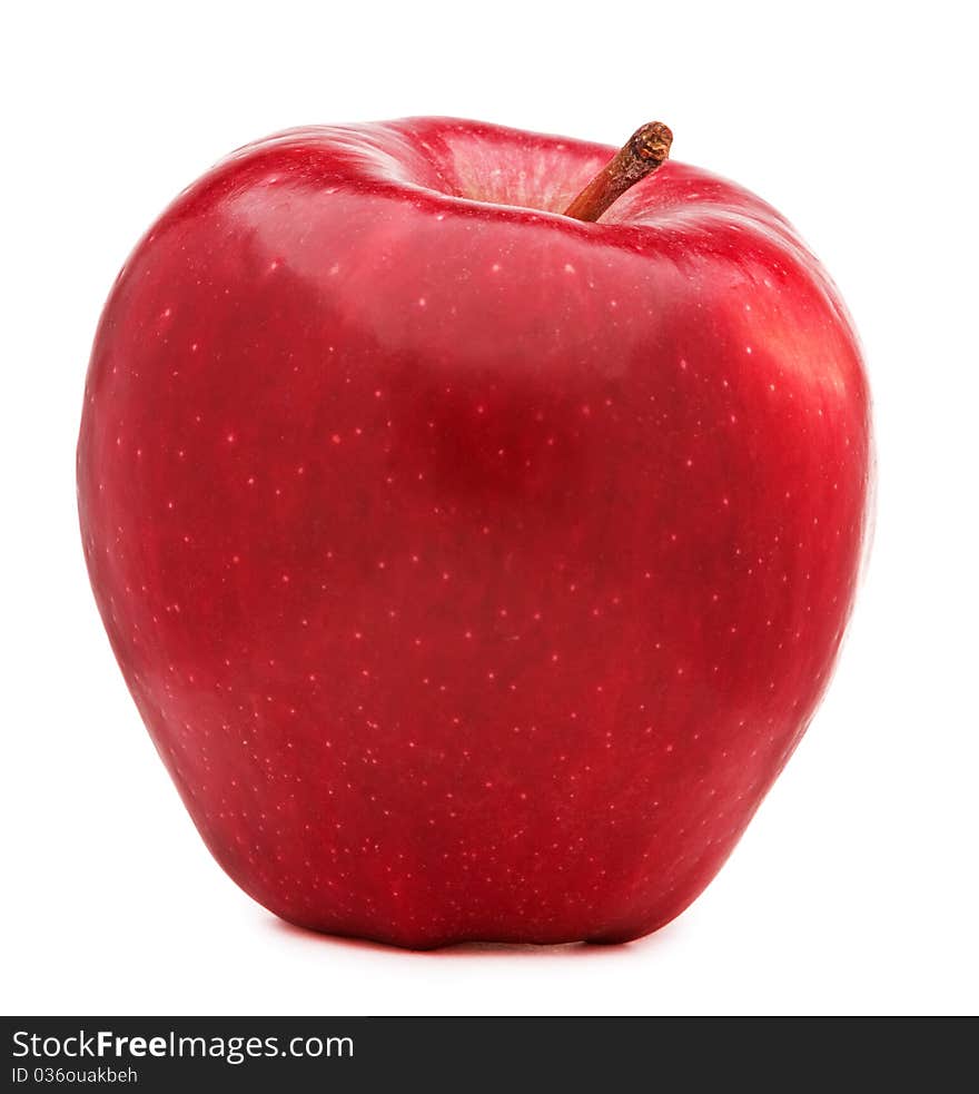 Red apple isolated over white background