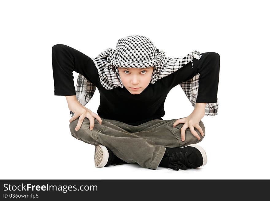 Portrait of a smiling boy isolated on white background