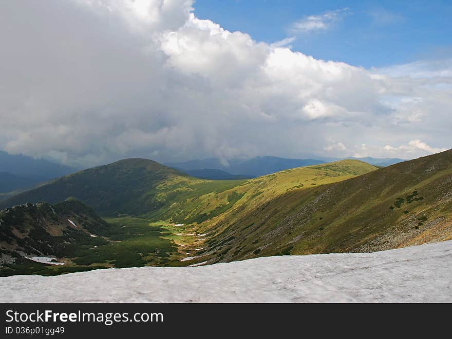 Spring in mountains